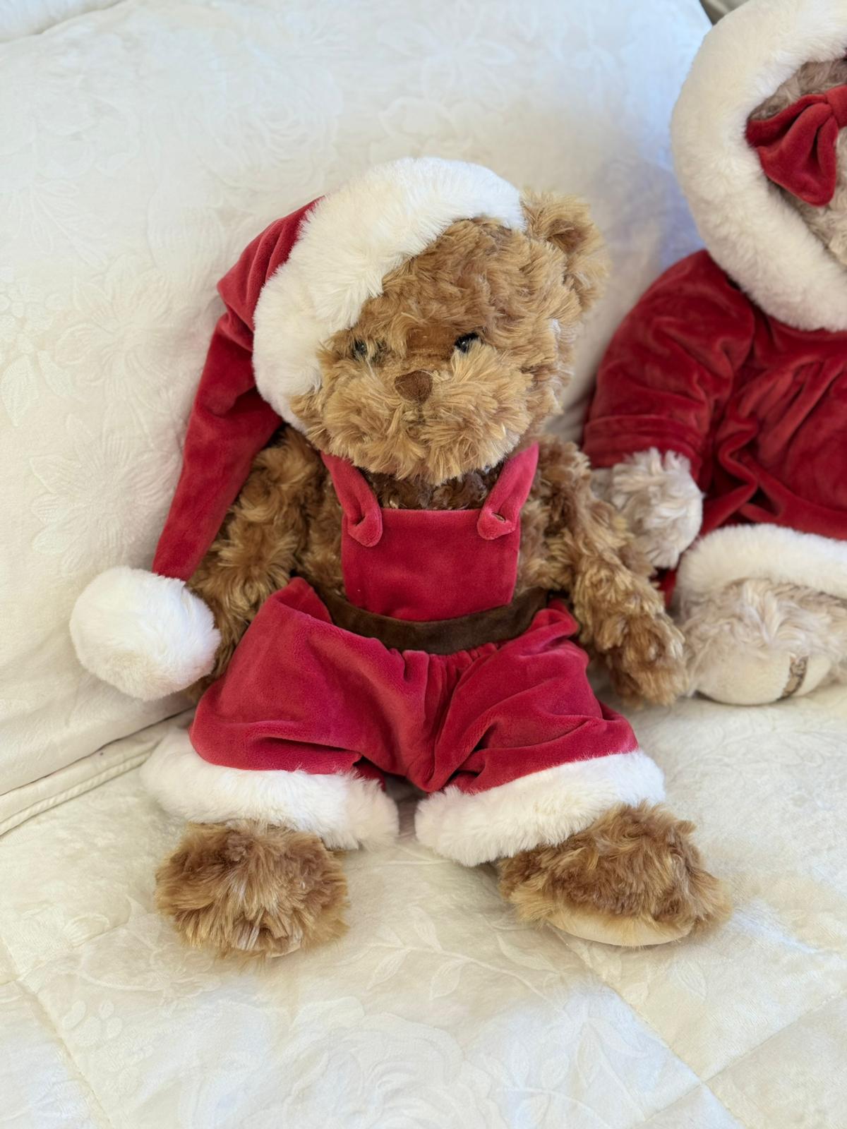 Orsetto peluche natalizio Christmas Mavi - H.35 cm -  Bukowski